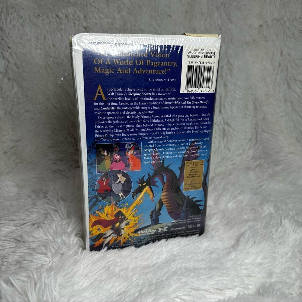 Disney Masterpiece Sleeping Beauty VHS Movie Limited Edition New Sealed Unopened - Picture 5 of 6